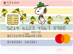 VIASOカードのスヌーピーデザイン
