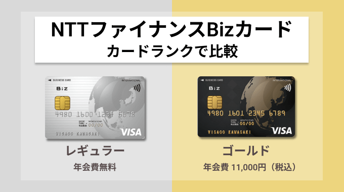 NTTファイナンスBizカードとゴールドの比較