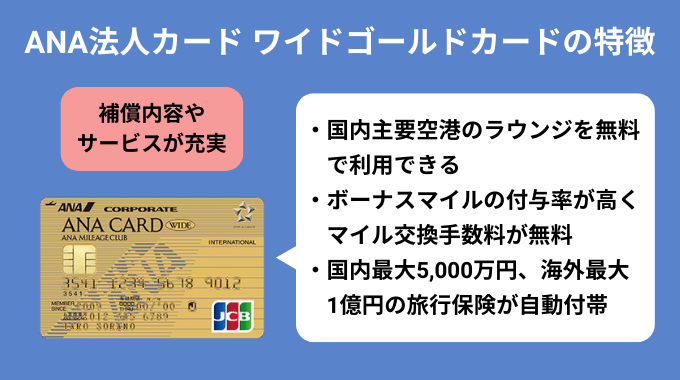 ANA法人カード　ワイドゴールドカード　特徴