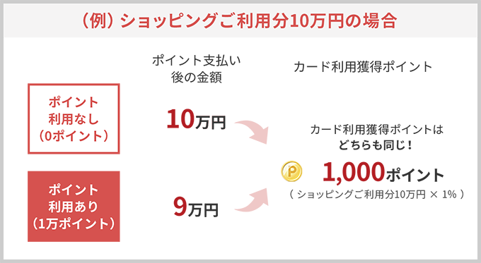 (例)ショッピングご利用分10万円の場合
