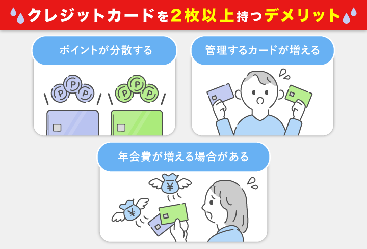 クレジットカードを2枚持つデメリット