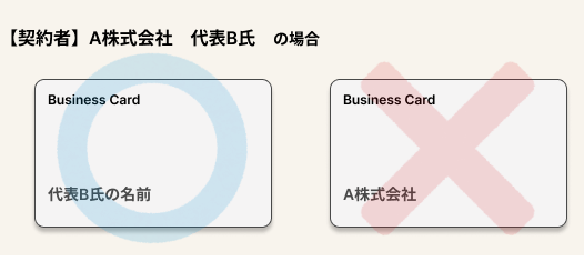 法人カード 氏名