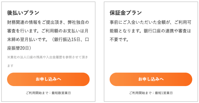 UPSIDERのプラン
