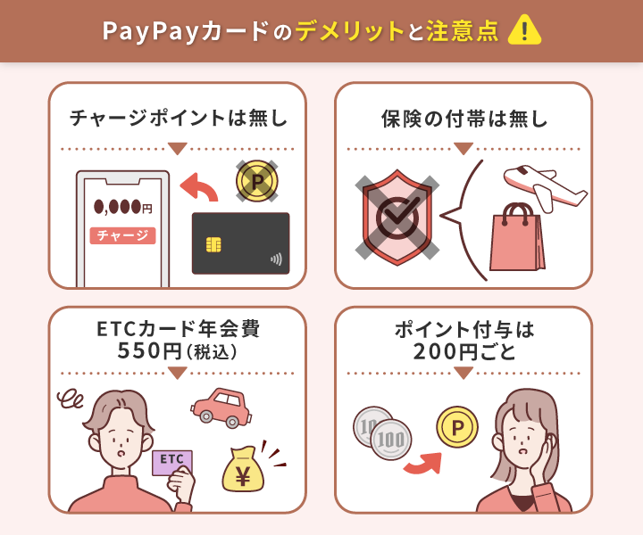 PayPayカードのデメリットと注意点