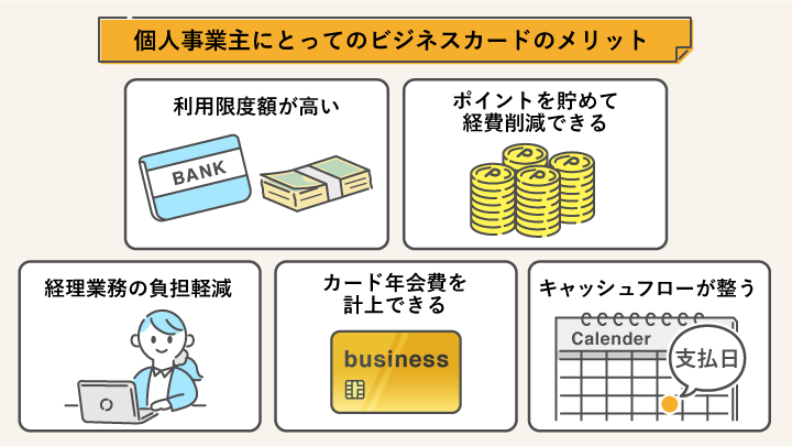 個人事業主にとってのビジネスカードのメリット