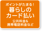 ポイントがたまる！暮らしのカード払い