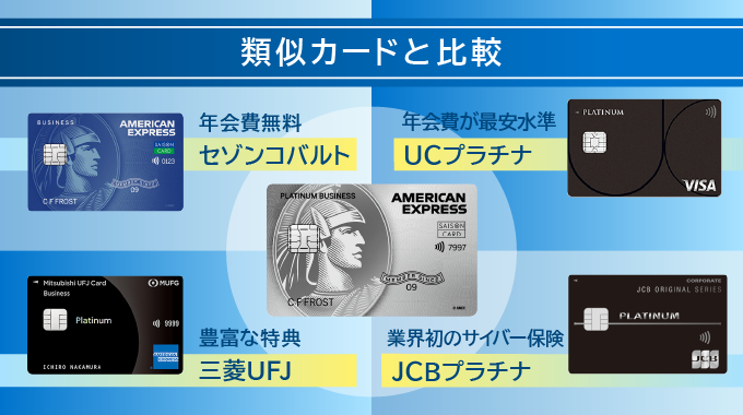 セゾンプラチナビジネスの類似カードと比較