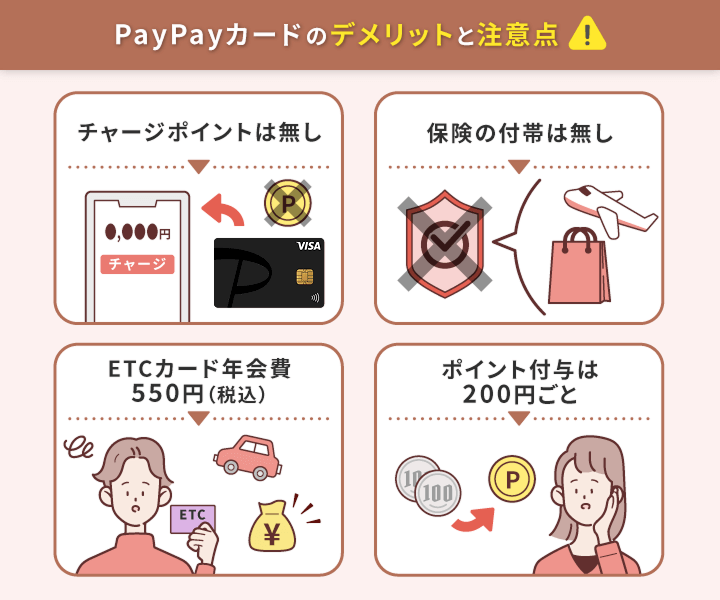 PayPayカードのデメリットと注意点