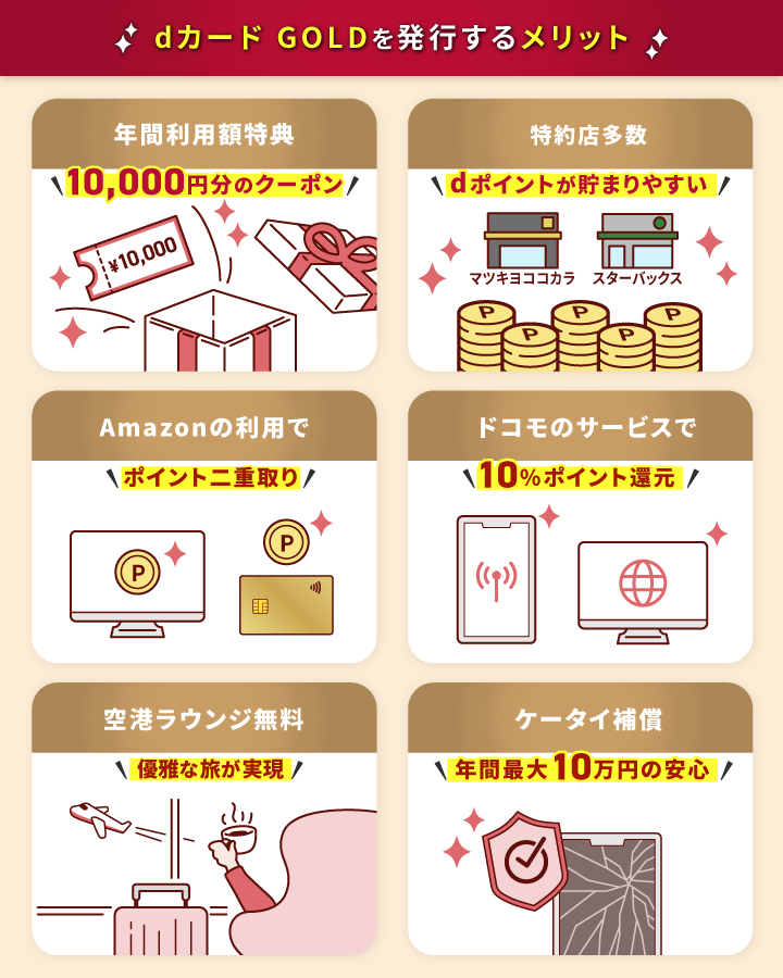 dカードGOLDを発行するメリット