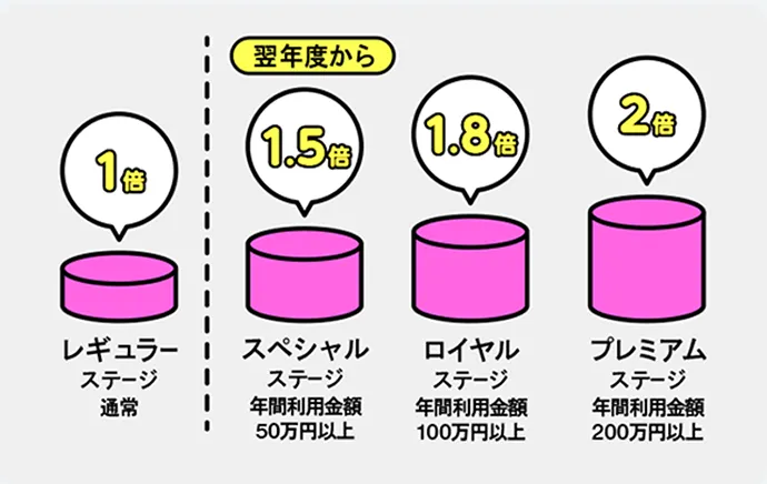 ライフカードのステージ制プログラム